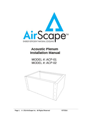 ACP-01 Acoustic Plenum Installation Manual
