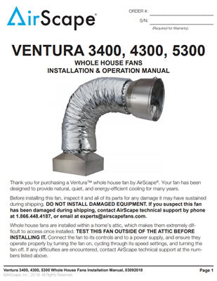 Ventura Installation and Operation Manual