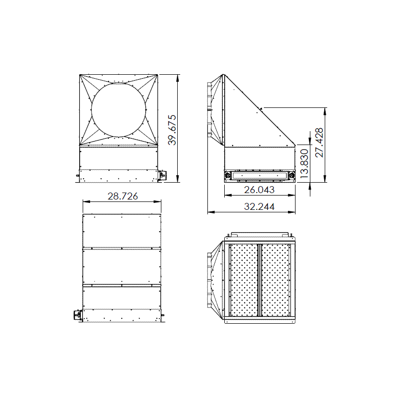 PAL26-LCA on top of PAL damper dimensions. PAL damper not included.