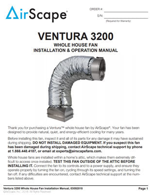 Ventura 3200 Installation and Operation Manual